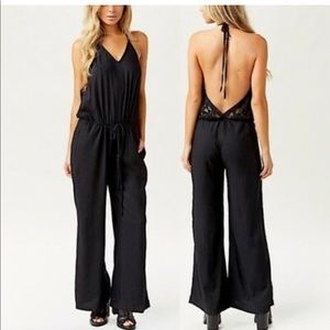 Cleobella black halter suit